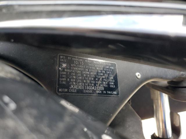2016 KAWASAKI EX650 E JKAEXEE18GDA21209