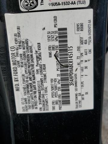 2012 FORD FUSION SE - 3FAHP0HA8CR145115