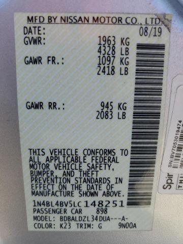 2020 NISSAN ALTIMA S 1N4BL4BV5LC148251