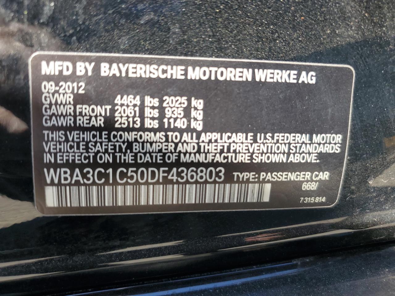 BMW 3 SERIES I SULEV