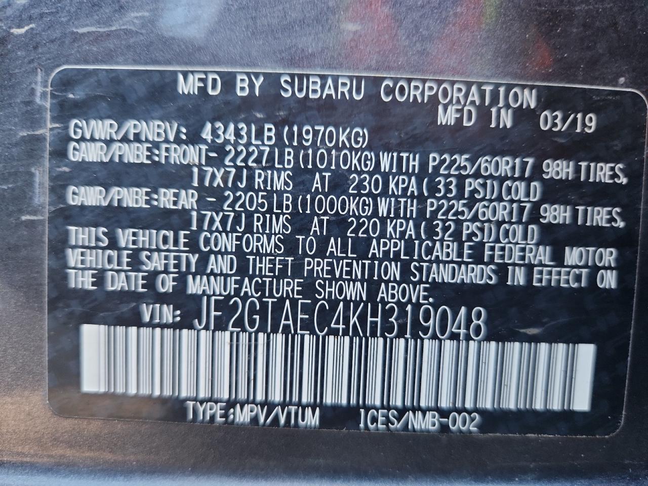 SUBARU CROSSTREK PREMIUM