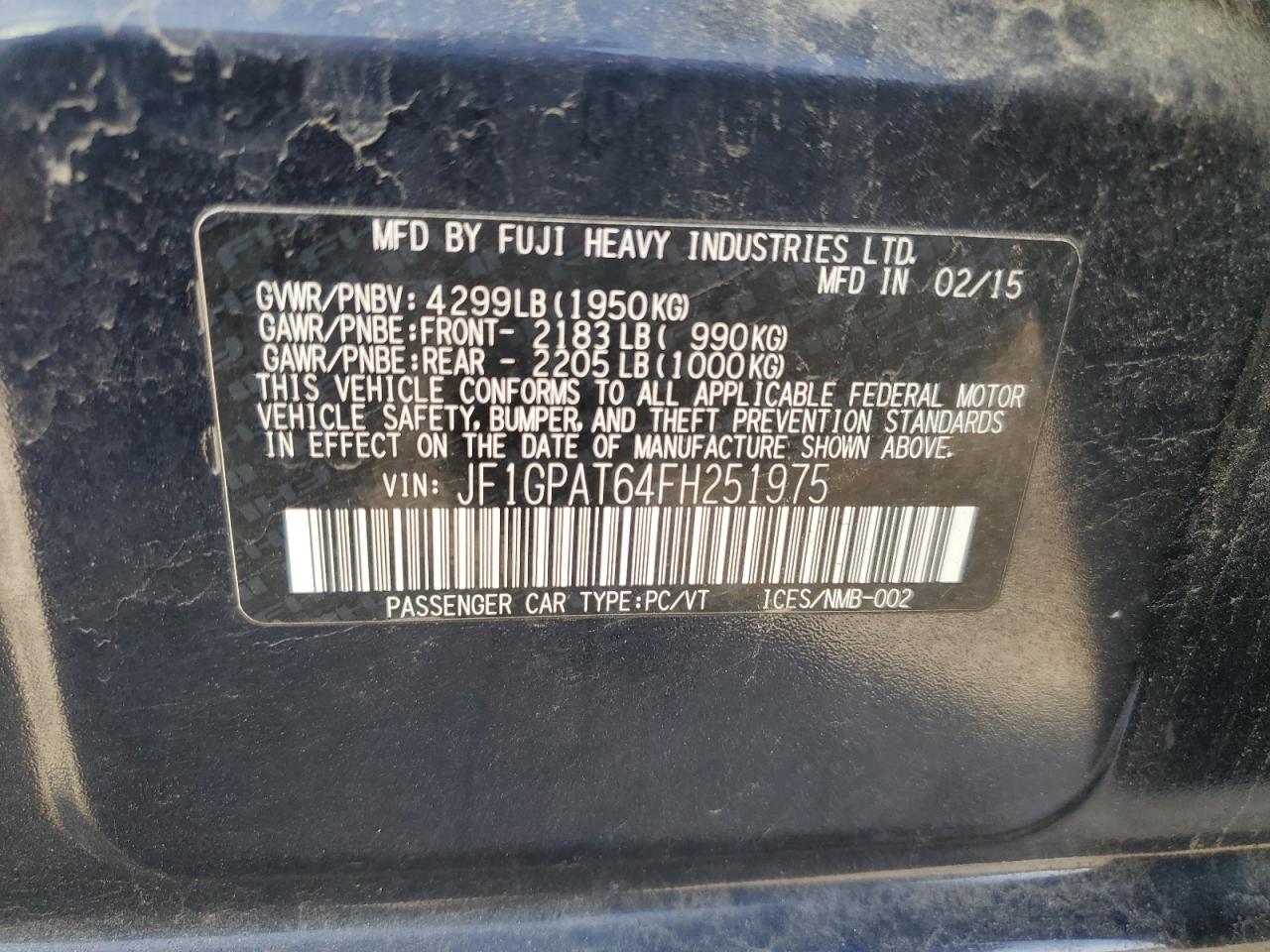 SUBARU IMPREZA SPORT