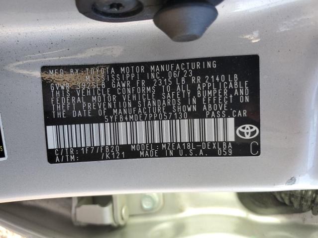 2023 TOYOTA COROLLA LE #3282332259