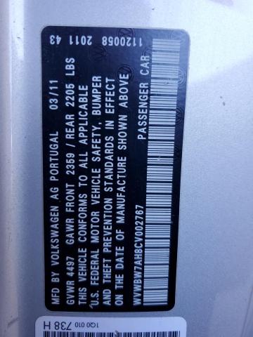 2012 VOLKSWAGEN EOS KOMFOR - WVWBW7AH8CV002767