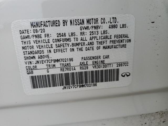 2021 INFINITI Q50 SENSORY JN1EV7CP9MM702196