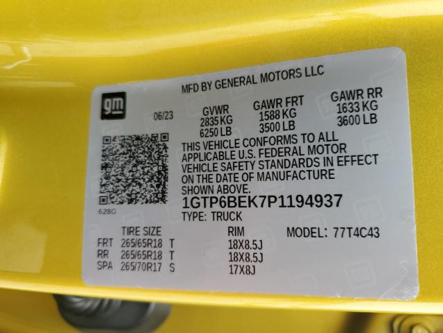 2023 GMC CANYON ELE 1GTP6BEK7P1194937