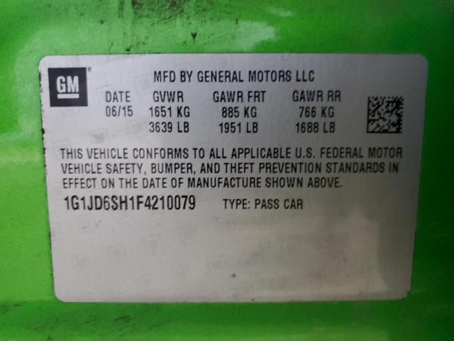 2015 CHEVROLET SONIC LT #3262180606