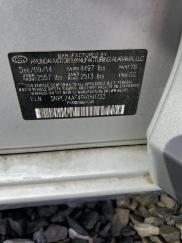 2015 HYUNDAI SONATA SE 5NPE24AF4FH150733