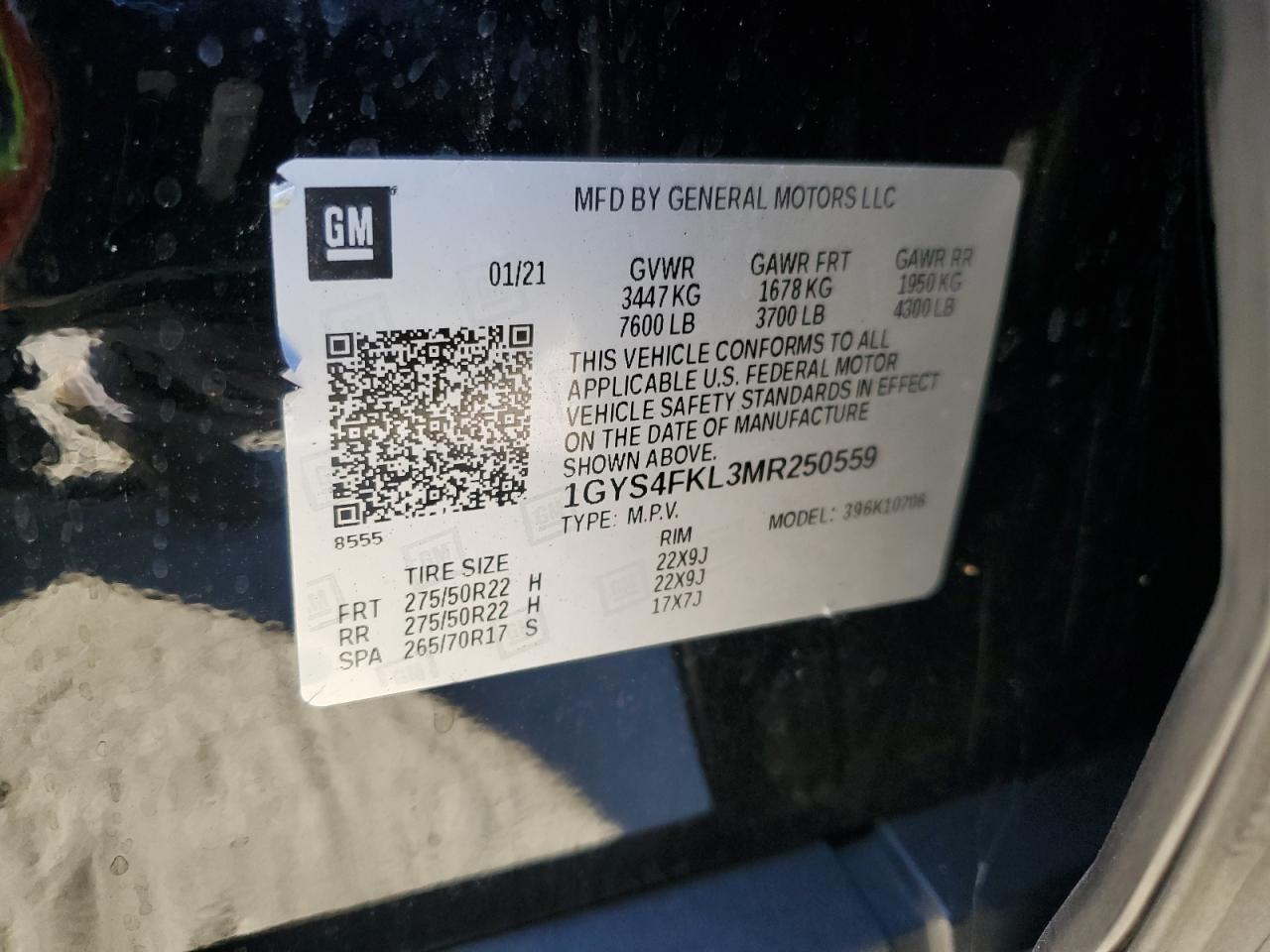 Lot #3308645496 2021 CADILLAC ESCALADE S