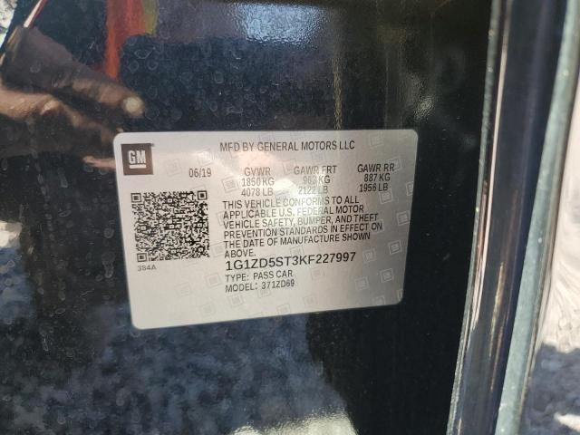 2019 CHEVROLET MALIBU LT - 1G1ZD5ST3KF227997