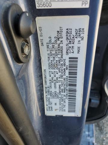 2003 TOYOTA 4RUNNER SR #3310437304