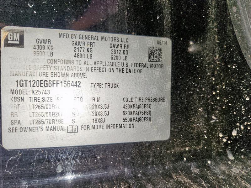 2015 GMC SIERRA DEN 1GT120EG6FF156442