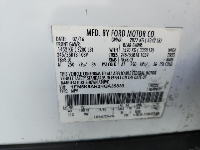 2017 FORD EXPLORER P - 1FM5K8AR2HGA35830