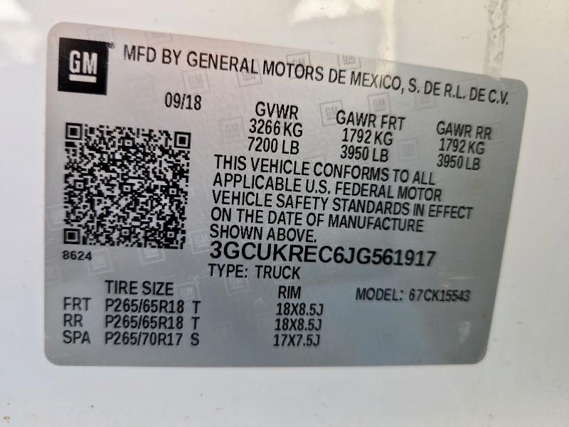 2018 CHEVROLET SILVRDO LT #3305292313