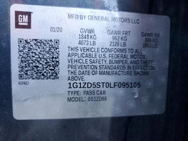 2020 CHEVROLET MALIBU LT - 1G1ZD5ST0LF095105