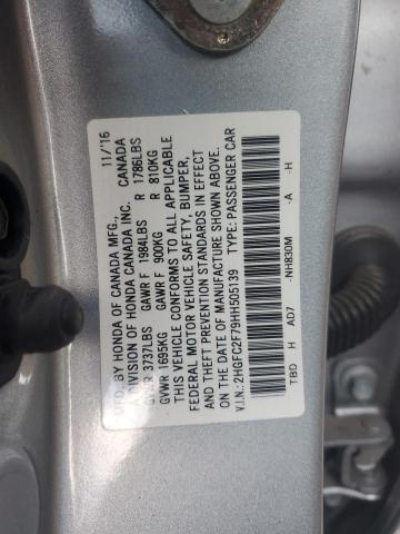 2017 HONDA CIVIC EX - 2HGFC2F79HH505139