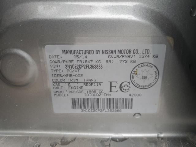 2015 NISSAN VERSA NOTE - 3N1CE2CP2FL353888