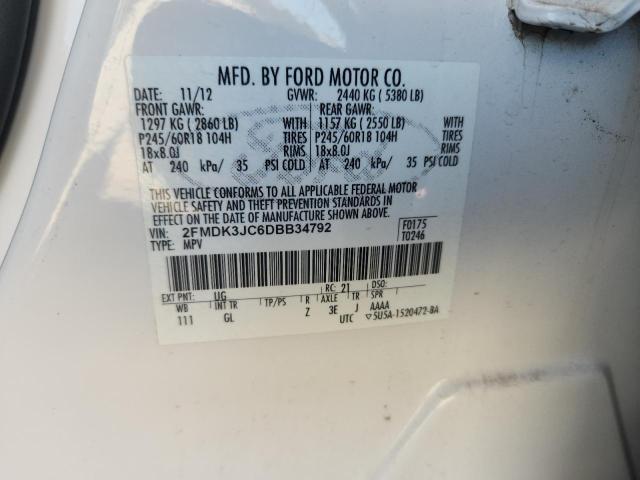 2013 FORD EDGE SEL - 2FMDK3JC6DBB34792