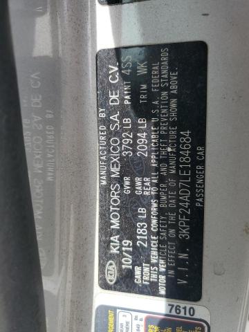 2020 KIA FORTE FE #3284612325