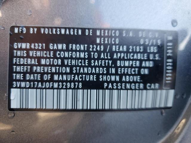 2015 VOLKSWAGEN JETTA SE 3VWD17AJ0FM329878