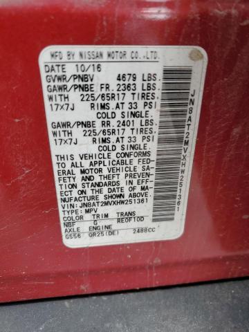 2017 NISSAN ROGUE S #3274736889