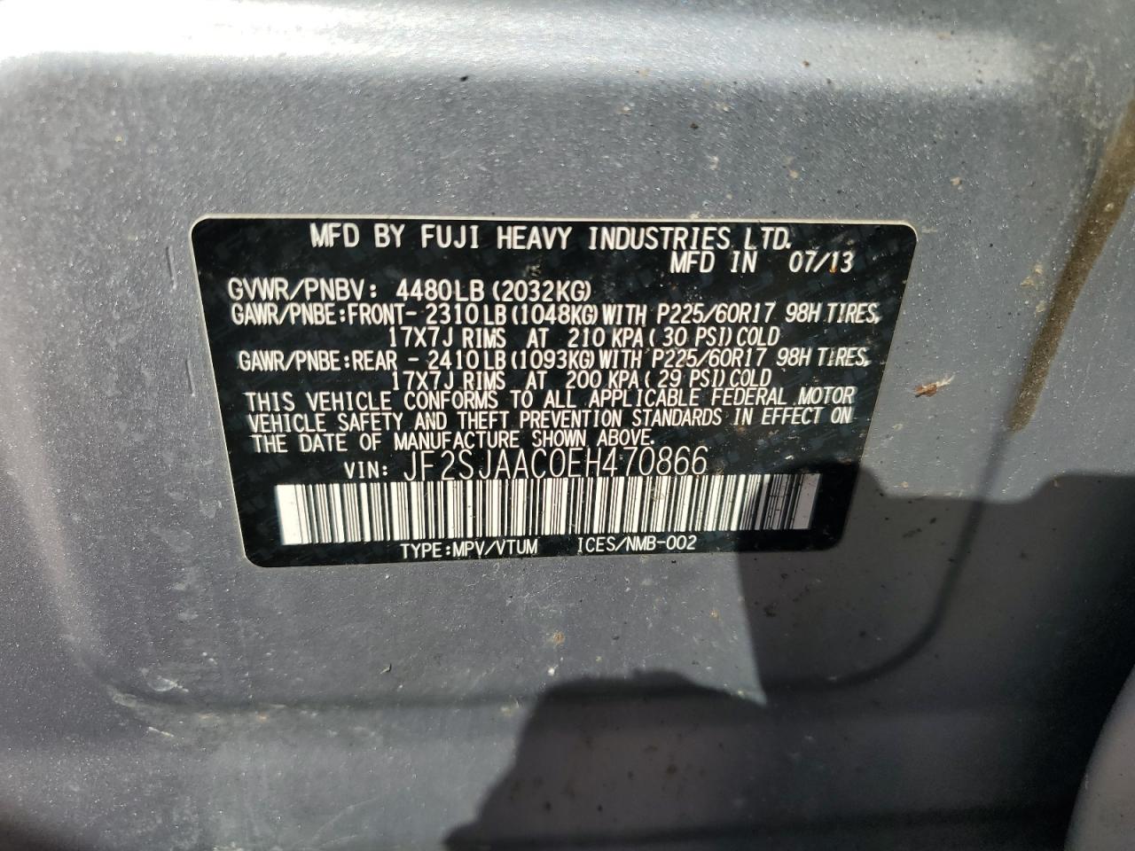 SUBARU FORESTER 2.5I