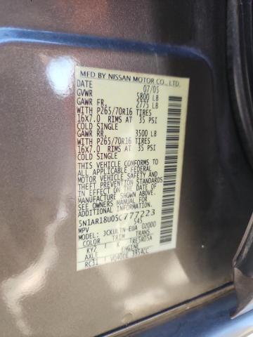 2005 NISSAN PATHFINDER #3293531412