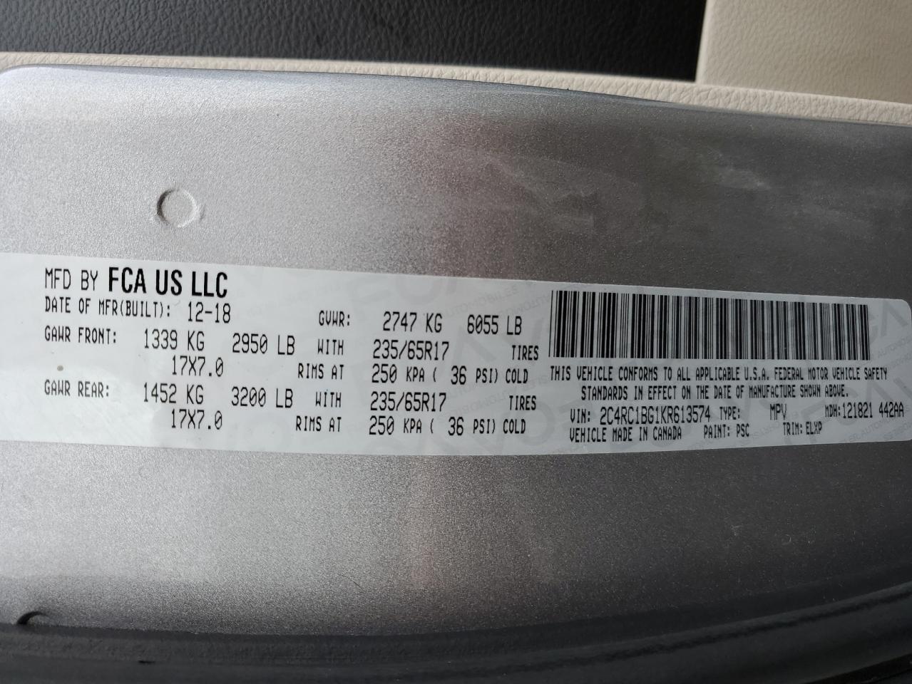 CHRYSLER PACIFICA TOURING L