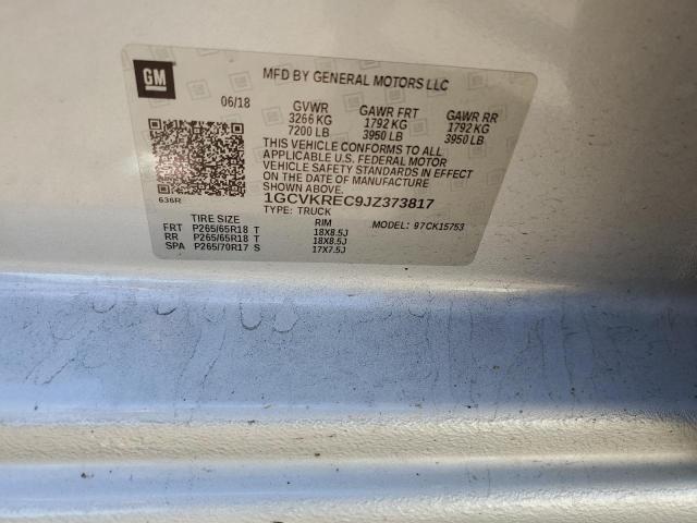 2018 CHEVROLET SILVERADO K1500 LT - 1GCVKREC9JZ373817