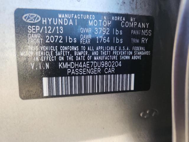 2013 HYUNDAI ELANTRA GL - KMHDH4AE7DU980204