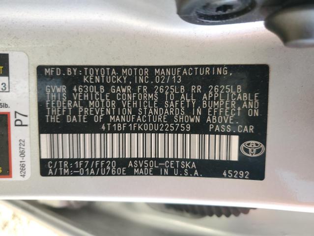2013 TOYOTA CAMRY L #3285711664
