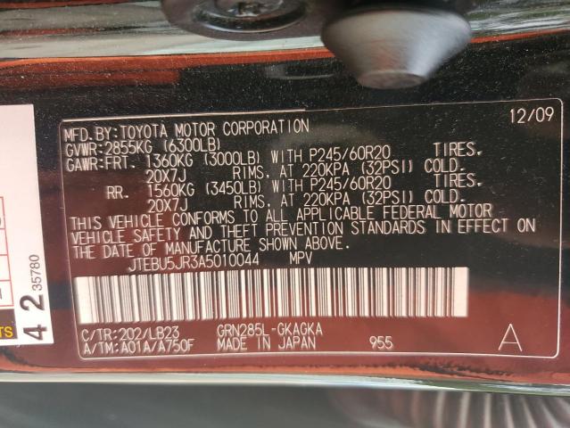 2010 TOYOTA 4RUNNER SR - JTEBU5JR3A5010044