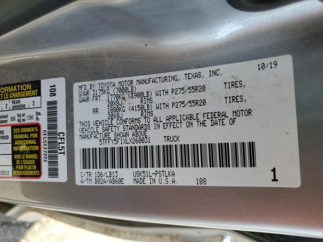 TOYOTA TUNDRA CREWMAX LIMITED