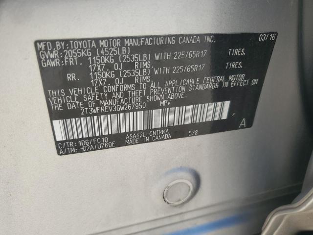 2016 TOYOTA RAV4 XLE - 2T3WFREV3GW267950