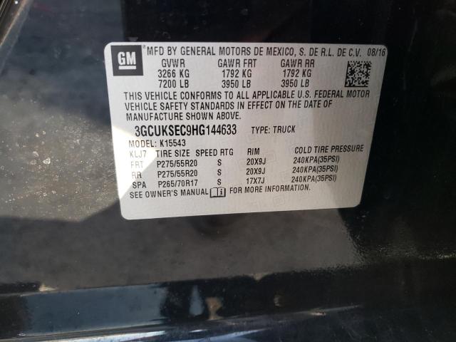 2017 CHEVROLET SILVERADO - 3GCUKSEC9HG144633