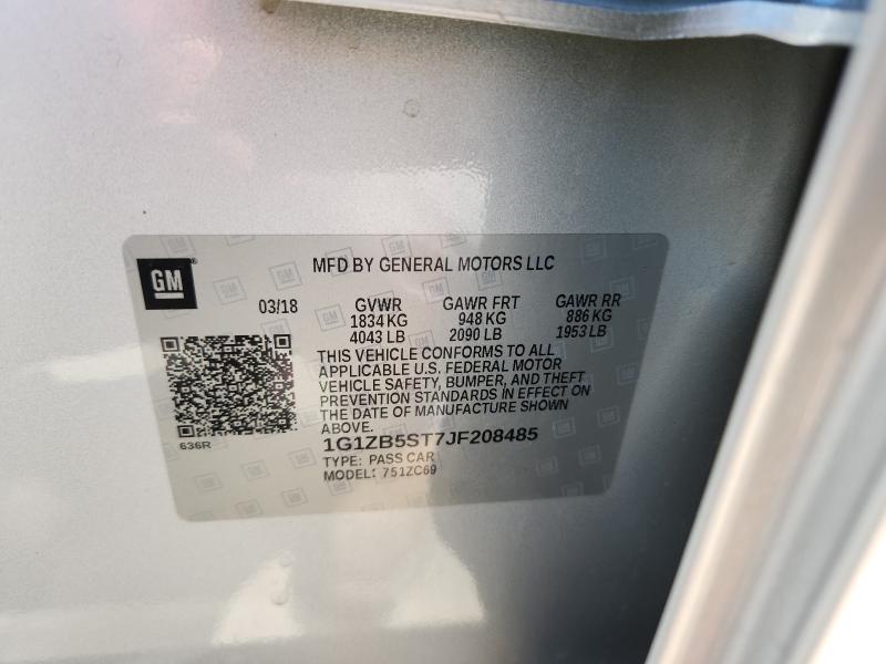 2018 CHEVROLET MALIBU - 1G1ZB5ST7JF208485