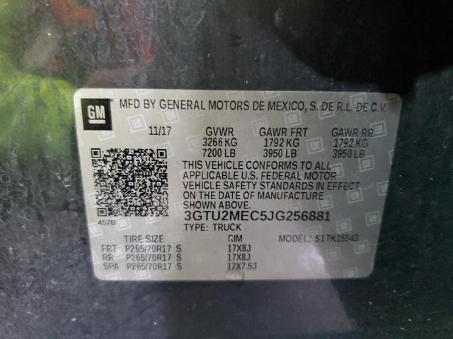 2018 GMC SIERRA K15 - 3GTU2MEC5JG256881