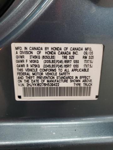 2006 HONDA RIDGELINE #3265283772