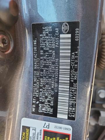 2013 TOYOTA CAMRY L - 4T1BF1FKXDU643116