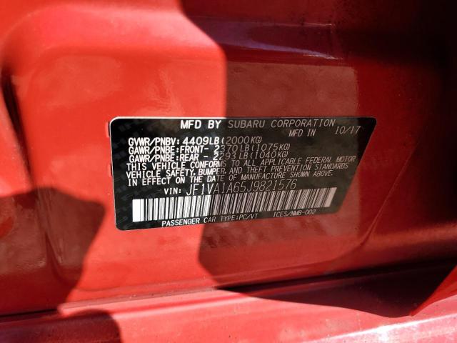 2018 SUBARU WRX JF1VA1A65J9821576