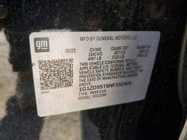 2022 CHEVROLET MALIBU LT - 1G1ZD5ST6NF152409