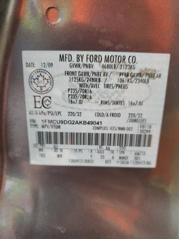 2010 FORD ESCAPE XLT - 1FMCU9DG2AKB49041