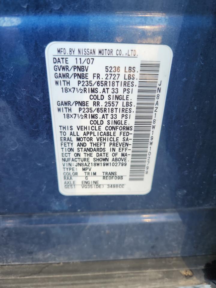 Lot #3292415553 2009 NISSAN MURANO S