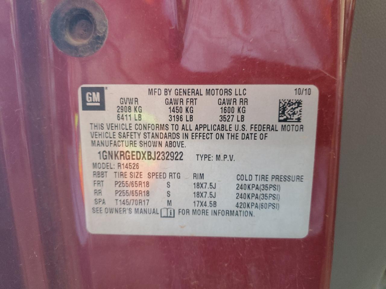 CHEVROLET TRAVERSE LT