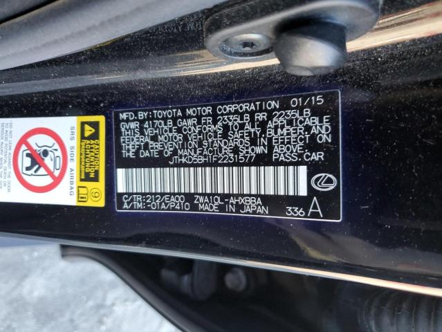 2015 LEXUS CT 200 #3296953837