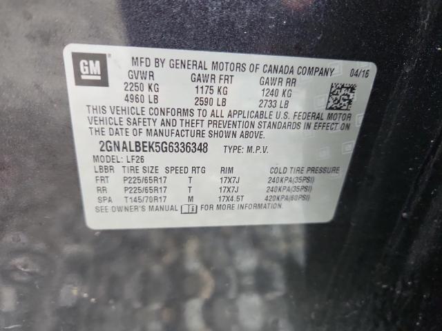 2016 CHEVROLET EQUINOX LS #3296976860