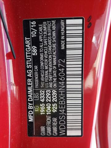 2017 MERCEDES-BENZ CLA 250 WDDSJ4EBXHN460472