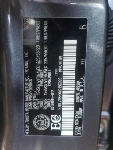 2022 TOYOTA HIGHLANDER - 5TDLZRBHXNS196995