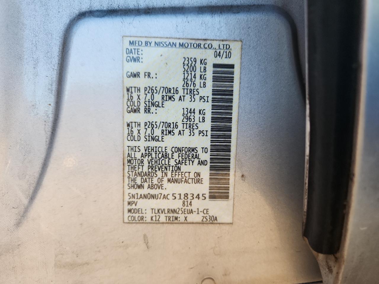 NISSAN XTERRA OFF ROAD