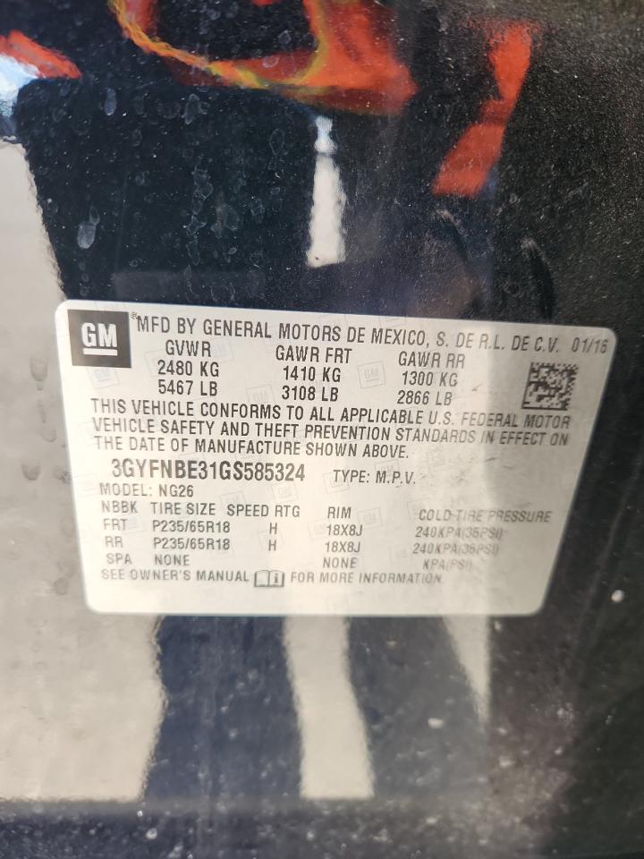 Lot #3316093262 2016 CADILLAC SRX LUXURY